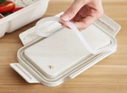 BentoBros® Duurzame Bento Box - Broodtrommel - Lunchtrommel - Lunchbox - Lunchset Voor Kinderen - Brooddoos - Duurzaam Hout - Inclusief Bestek - Voor Volwassenen En Kinderen - 0,85 Liter - Geschikt Voor Magnetron, Vriezer En Vaatwasser - Beige -Huishoudelijke Benodigdheden Winkel 1200x884