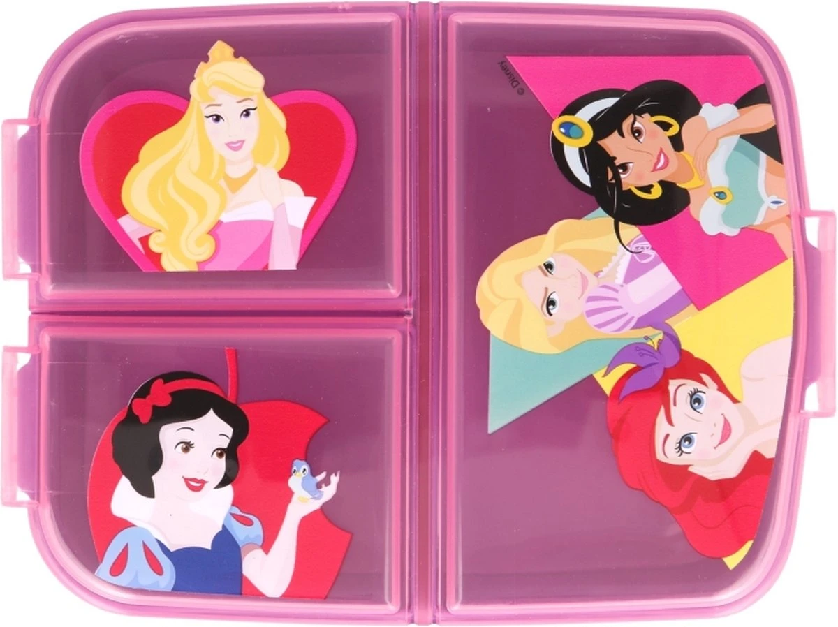 Disney Prinsessen Broodtrommel 3 Vakjes - Officieel Gelicentieerd -18x13 Cm - Brooddoos -Lunchbox 3 Disney Prinsessen Broodtrommel 3 Vakjes - Officieel Gelicentieerd -18x13 Cm - Brooddoos -Lunchbox - Afbeelding 3
