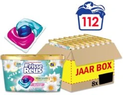 Frisse Reus Power Caps Lotus Amandel Wascapsules - Wasmiddel Capsules - Voordeelverpakking - 8 X 14 Wasbeurten -Huishoudelijke Benodigdheden Winkel 1200x931