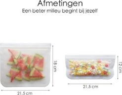 Merkloos Siliconen Vershoudzakken - 10 Stuks - Diepvrieszakken - Lekvrij - Boterhamzak Herbruikbaar - Bewaarzakjes - Duurzaam - Hersluitbaar 15 Merkloos Siliconen Vershoudzakken - 10 Stuks - Diepvrieszakken - Lekvrij - Boterhamzak Herbruikbaar - Bewaarzakjes - Duurzaam - Hersluitbaar -Huishoudelijke Benodigdheden Winkel 1200x938