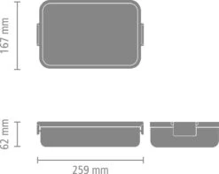 Brabantia Make & Take Bento Lunchbox Incl Bentobox - Large - Kunststof - Dark Grey -Huishoudelijke Benodigdheden Winkel 1200x959 1