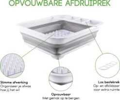 Merkloos Afdruiprek Voor Afwas - Afwasrek - Opvouwbaar - Inklapbaar - Compact - Vaatwasrek Met Bestekrekje -Huishoudelijke Benodigdheden Winkel 1200x999 1