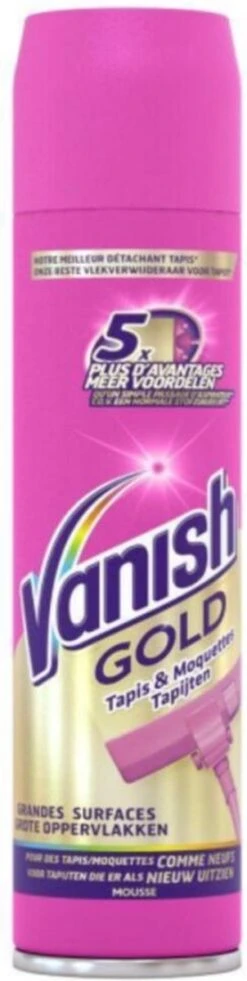 Vanish Gold Mousse Voor Tapijt Vlekkenverwijderaar - 600 Ml -Huishoudelijke Benodigdheden Winkel 302x1200