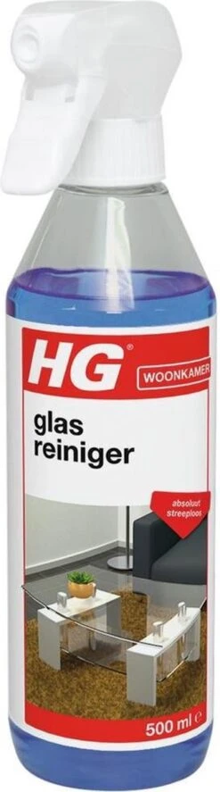 HG Glasreiniger - 500ml - 100% Streeploze Glans - Snel Droog -Huishoudelijke Benodigdheden Winkel 334x1200