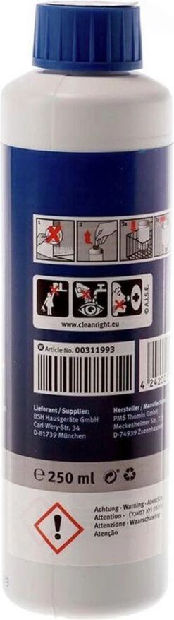 Bosch / Siemens Vaatwasser Reiniger - 250 Ml 6 Bosch / Siemens Vaatwasser Reiniger - 250 Ml -Huishoudelijke Benodigdheden Winkel 338x1200