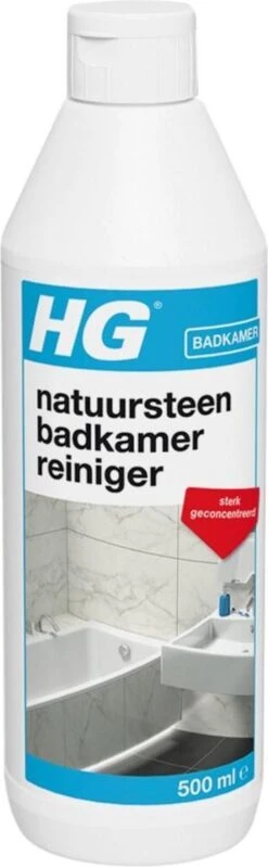 HG Natuursteen Badkamer Reiniger - 500ml - Ook Voor Marmer - Verwijdert Veilig Hardnekkig Vuil -Huishoudelijke Benodigdheden Winkel 371x1200