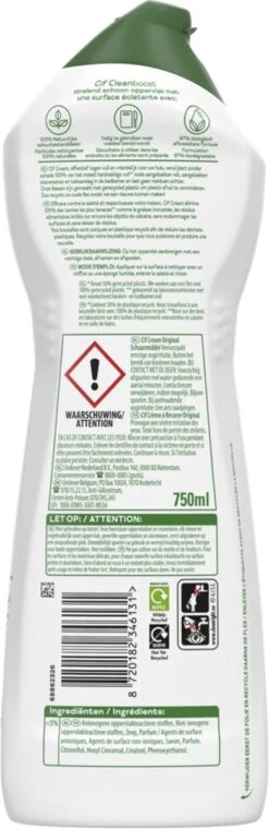 Cif CleanBoost Cream Original Schuurmiddel - 8 X 750 Ml - Voordeelverpakking 10 Cif CleanBoost Cream Original Schuurmiddel - 8 X 750 Ml - Voordeelverpakking -Huishoudelijke Benodigdheden Winkel 390x1200 1