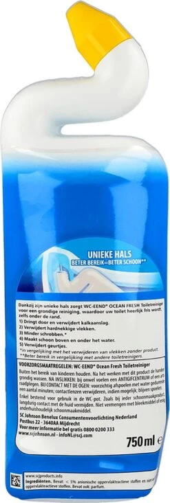 6x WC Eend Toiletreiniger Marine Wave 750 Ml -Huishoudelijke Benodigdheden Winkel 405x1200