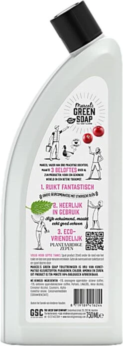 Marcel's Green Soap Toiletreiniger Patchouli & Cranberry - 750 Ml -Huishoudelijke Benodigdheden Winkel 429x1200