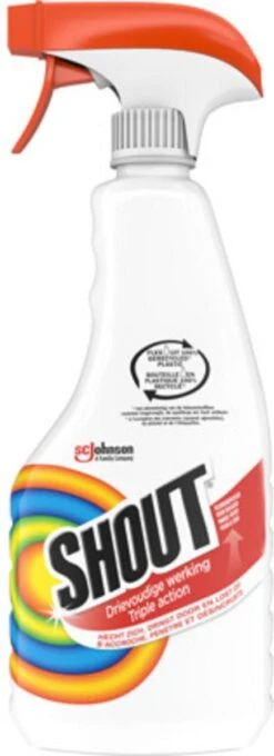 Mr Muscle Shout Vlekkenoplosser Triple Action - Spray - 2 X 500 Ml -Huishoudelijke Benodigdheden Winkel 436x1200