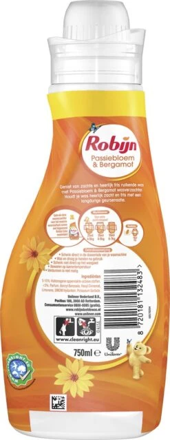 Robijn Color & Passiebloem Wasmiddel En Wasverzachter Pakket - 5 Stuks - Voordeelpakket -Huishoudelijke Benodigdheden Winkel 464x1200