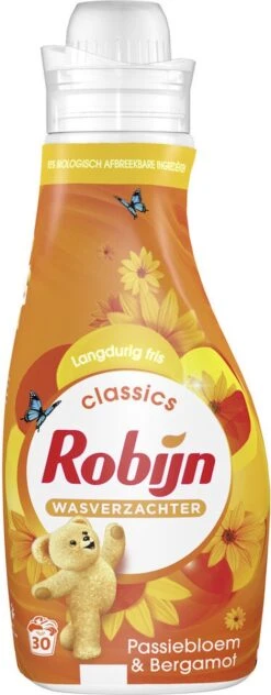 Robijn Classics Passiebloem & Bergamot Wasverzachter - 8 X 30 Wasbeurten - Voordeelverpakking -Huishoudelijke Benodigdheden Winkel 469x1200