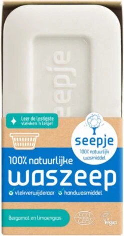 Seepje - Vast Wasmiddel - Waszeep/Vlekverwijderaar - Bergamot En Limoengras -Huishoudelijke Benodigdheden Winkel 630x1200