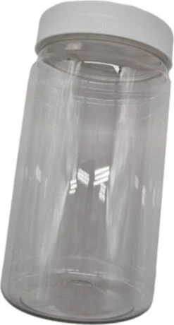 Ariko Jar | Lichtgewicht Kunststof Pot Met Schroefdeksel | 750ml | Potje Met Witte Deksel | Voorraadpot | Hervulbaar -Huishoudelijke Benodigdheden Winkel 645x1200