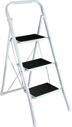 Basic Huishoudtrap 3 Treden - Anti-slip - Max. 150 KG - Anti-Slip Poten -Huishoudelijke Benodigdheden Winkel 685x1200