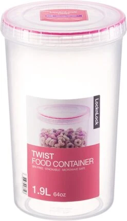 Lock&Lock Beschuitbus - Bewaardoos Voor Beschuit - Rijstwafel Bewaarbus - Voorraadbussen - Set Van 2 Stuks - 1,9 Liter - Transparant -Huishoudelijke Benodigdheden Winkel 690x1200 1