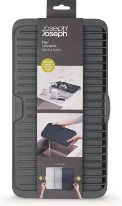 Joseph Joseph - Tier - Afdruipmat - Uitschuifbaar - Grijs -Huishoudelijke Benodigdheden Winkel 711x1200