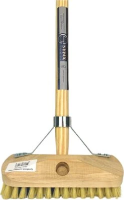 Synx Tools Luiwagen Fiber 22cm - Schrobber - Vloerschrobber - Schoonmaakbezem - Schrobborstels - Incl. Steel 150 Cm -Huishoudelijke Benodigdheden Winkel 748x1200