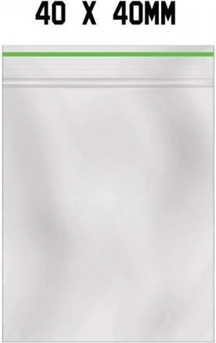 Merkloos Gripzakjes 40x40 Mm Transparant Per 100 Stuks Verpakt 1 Merkloos Gripzakjes 40x40 Mm Transparant Per 100 Stuks Verpakt