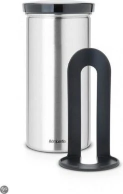 Brabantia Voorraadbus Voor 18 Koffie- En Theepads - Matt Steel Fingerprint Proof / Grijze Deksel -Huishoudelijke Benodigdheden Winkel 761x1200 2