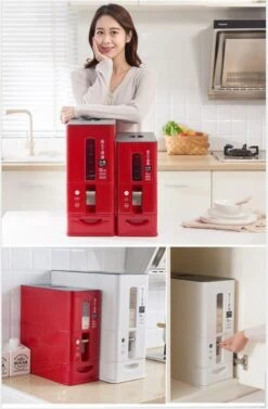 Merkloos TDR-Japans Rijst/Granen Container/Dispenser/ Opbergdoos - 6KG Inhoud - Wit -Huishoudelijke Benodigdheden Winkel 787x1200