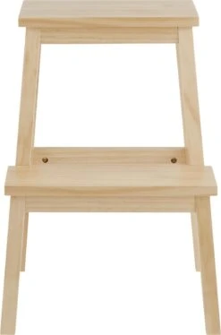 Houten Opstapje - Krukje Met 2 Niveaus - Bruin -Huishoudelijke Benodigdheden Winkel 793x1200 2