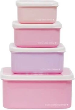 A Little Lovely Company - Brooddoos - Broodtrommel - Lunch & Snack Box Set Van 4 - Eenhoorn -Huishoudelijke Benodigdheden Winkel 818x1200 2