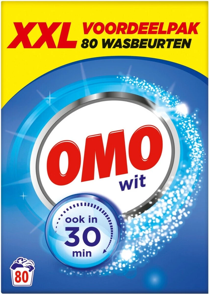 Omo Wit XXL Waspoeder 80 Wasbeurten 1 Omo Wit XXL Waspoeder 80 Wasbeurten