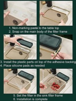 Merkloos Gootsteen Organizer - Gootsteen Afval Netje - Gootsteenontstopper -Gootsteen Zeef Netto- Sink Filter Rack Anti-Blokkeren Wegwerp-Fijne Mesh Filter Aanrecht Zeef Mesh Tas Voor Keuken- Spoelbak - Incl. 50 Netjes -Huishoudelijke Benodigdheden Winkel 900x1200 9