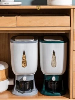 Deluqse Rijst Dispenser - Rijst Container - Grijs - Voedsel Dispenser - Rijst Opbergdoos - Rijst Bewaren - Rijst Opberg Container -Huishoudelijke Benodigdheden Winkel 906x1200