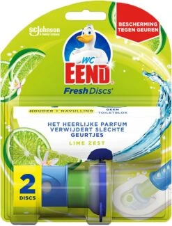 WC Eend Houder Fresh Discs Lime Zest + 3 X 6 Discs Navulling -Huishoudelijke Benodigdheden Winkel 913x1200 4