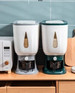 Deluqse Rijst Dispenser - Rijst Container - Grijs - Voedsel Dispenser - Rijst Opbergdoos - Rijst Bewaren - Rijst Opberg Container -Huishoudelijke Benodigdheden Winkel 966x1200