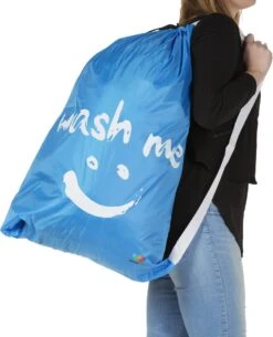 Wonair - Grote Waszak - 60x90cm - Hemelsblauw - Met Trekkoord En Draagband -Huishoudelijke Benodigdheden Winkel 972x1200