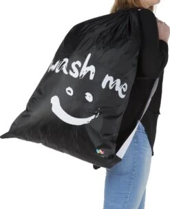 Wonair - Waszak Groot - 60x90cm - Zwart - Met Trekkoord En Draagband -Huishoudelijke Benodigdheden Winkel 974x1200