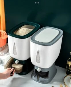 Deluqse Rijst Dispenser - Rijst Container - Grijs - Voedsel Dispenser - Rijst Opbergdoos - Rijst Bewaren - Rijst Opberg Container -Huishoudelijke Benodigdheden Winkel 988x1200 1